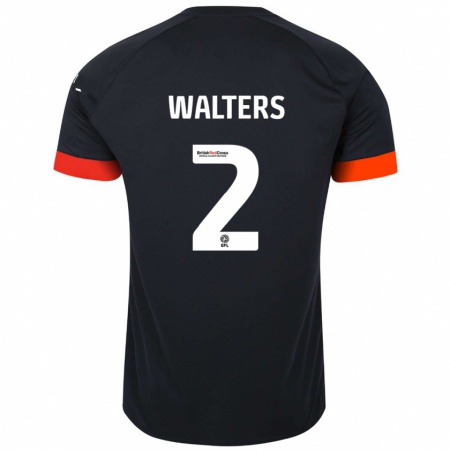 Kandiny Heren Reuell Walters #2 Zwart Oranje Uitshirt Uittenue 2024/25 T-Shirt