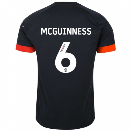 Kandiny Heren Mark Mcguinness #6 Zwart Oranje Uitshirt Uittenue 2024/25 T-Shirt