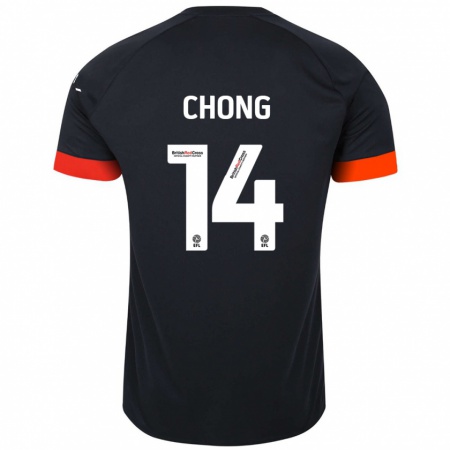 Kandiny Heren Tahith Chong #14 Zwart Oranje Uitshirt Uittenue 2024/25 T-Shirt