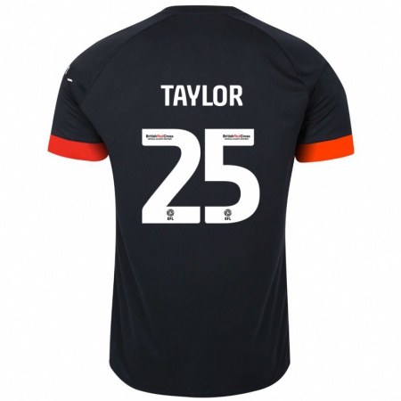 Kandiny Heren Joe Taylor #25 Zwart Oranje Uitshirt Uittenue 2024/25 T-Shirt