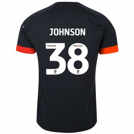 Kandiny Heren Joe Johnson #38 Zwart Oranje Uitshirt Uittenue 2024/25 T-Shirt