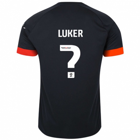 Kandiny Heren Jayden Luker #0 Zwart Oranje Uitshirt Uittenue 2024/25 T-Shirt