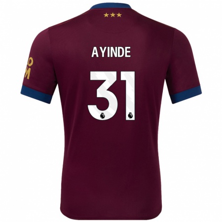 Kandiny Heren Leon Ayinde #31 Bruin Uitshirt Uittenue 2024/25 T-Shirt