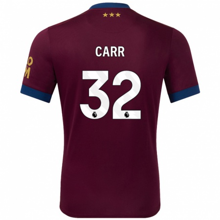 Kandiny Heren Ryan Carr #32 Bruin Uitshirt Uittenue 2024/25 T-Shirt