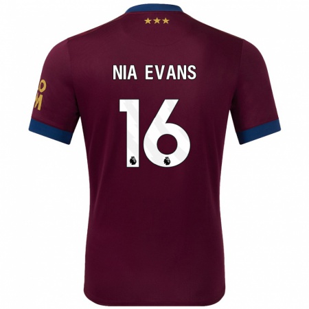 Kandiny Heren Nia Evans #16 Bruin Uitshirt Uittenue 2024/25 T-Shirt