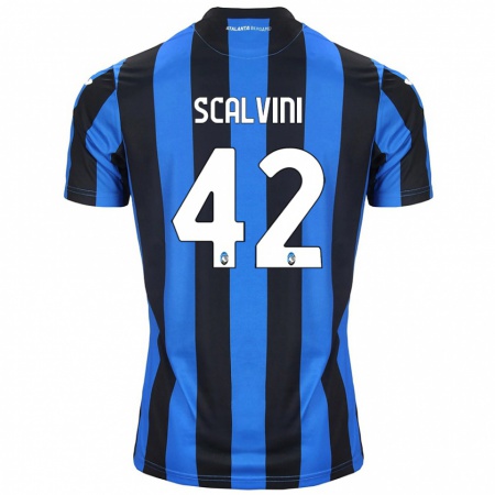 Kandiny Dames Giorgio Scalvini #42 Blauw Zwart Thuisshirt Thuistenue 2024/25 T-Shirt