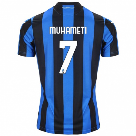 Kandiny Donna Maglia Endri Muhameti #7 Blu Nero Kit Gara Home 2024/25 Maglietta