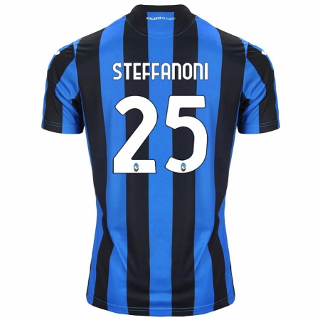 Kandiny Dames Federico Steffanoni #25 Blauw Zwart Thuisshirt Thuistenue 2024/25 T-Shirt