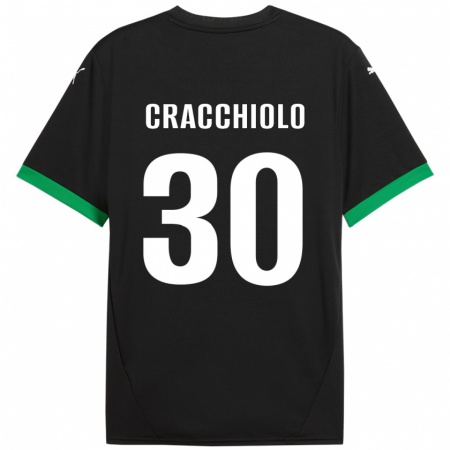 Kandiny Dames Leonardo Cracchiolo #30 Zwart Donkergroen Thuisshirt Thuistenue 2024/25 T-Shirt