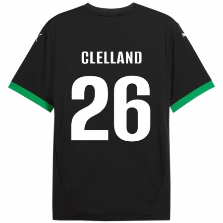 Kandiny Dames Lana Clelland #26 Zwart Donkergroen Thuisshirt Thuistenue 2024/25 T-Shirt