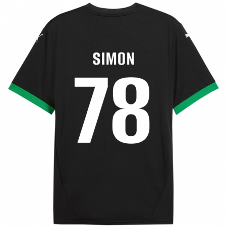 Kandiny Damen Bénédicte Simon #78 Schwarz Dunkelgrün Heimtrikot Trikot 2024/25 T-Shirt Österreich