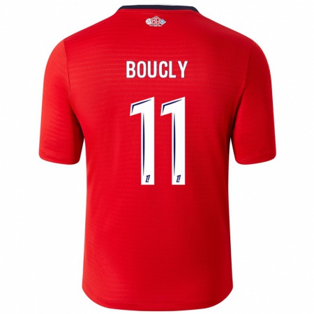 Kandiny Dames Maïté Boucly #11 Rood Wit Thuisshirt Thuistenue 2024/25 T-Shirt