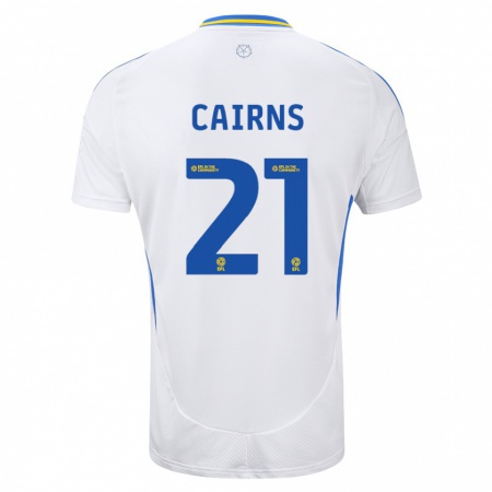 Kandiny Donna Maglia Alex Cairns #21 Bianco Blu Kit Gara Home 2024/25 Maglietta