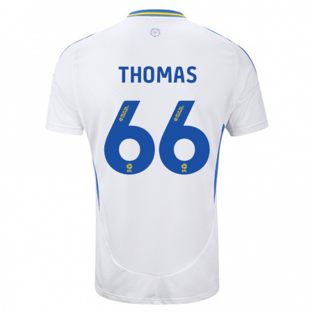 Kandiny Dames Luca Thomas #66 Wit Blauw Thuisshirt Thuistenue 2024/25 T-Shirt