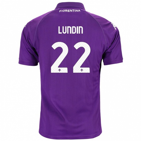 Kandiny Dames Karin Lundin #22 Paars Thuisshirt Thuistenue 2024/25 T-Shirt