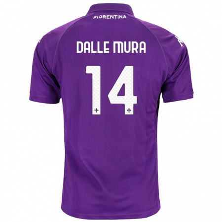 Kandiny Dames Christian Dalle Mura #14 Paars Thuisshirt Thuistenue 2024/25 T-Shirt