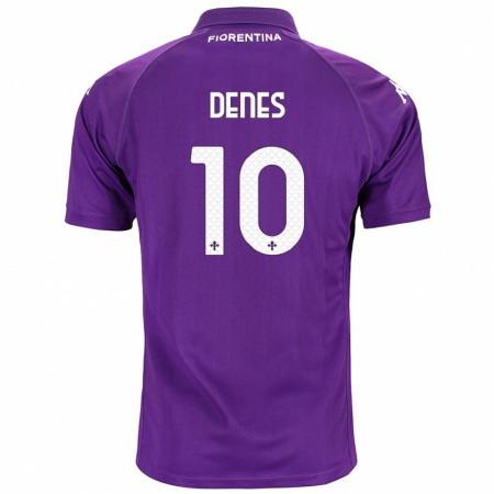 Kandiny Dames Adrián Dénes #10 Paars Thuisshirt Thuistenue 2024/25 T-Shirt