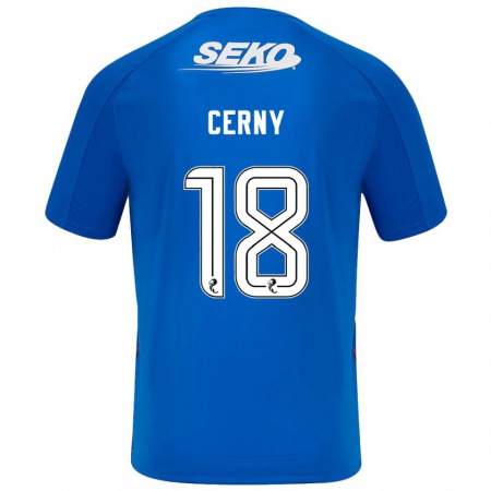 Kandiny Donna Maglia Vaclav Cerny #18 Blu Scuro Kit Gara Home 2024/25 Maglietta