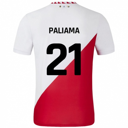 Kandiny Dames Joni Paliama #21 Wit Rood Thuisshirt Thuistenue 2024/25 T-Shirt