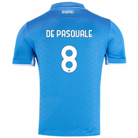 Kandiny Dames Dylan De Pasquale #8 Hemelsblauw Thuisshirt Thuistenue 2024/25 T-Shirt