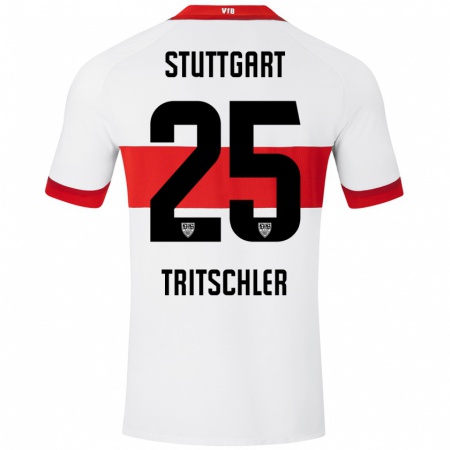 Kandiny Dames David Tritschler #25 Wit Rood Thuisshirt Thuistenue 2024/25 T-Shirt