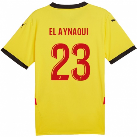 Kandiny Dames Neil El Aynaoui #23 Geel Rood Thuisshirt Thuistenue 2024/25 T-Shirt