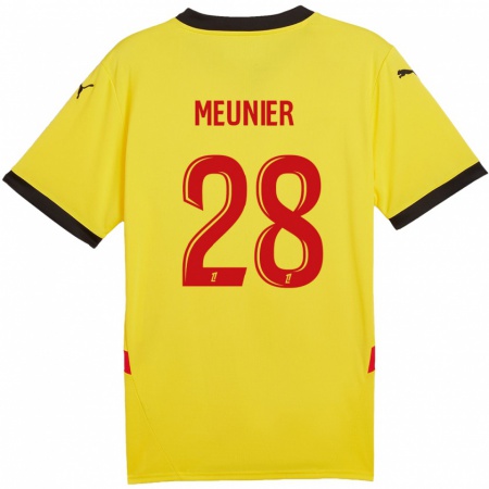 Kandiny Donna Maglia Jennifer Meunier #28 Giallo Rosso Kit Gara Home 2024/25 Maglietta