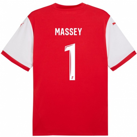 Kandiny Donna Maglia Kayza Massey #1 Rosso Bianco Kit Gara Home 2024/25 Maglietta