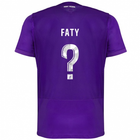 Kandiny Dames Enzo Faty #0 Paars Wit Thuisshirt Thuistenue 2024/25 T-Shirt