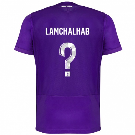 Kandiny Dames Merwan Lamchalhab #0 Paars Wit Thuisshirt Thuistenue 2024/25 T-Shirt