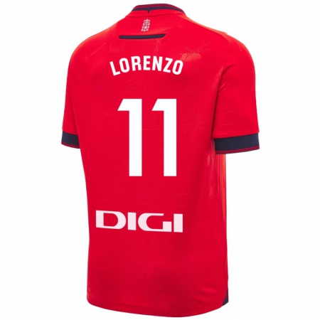 Kandiny Donna Maglia Nowend Lorenzo #11 Rosso Bianco Kit Gara Home 2024/25 Maglietta