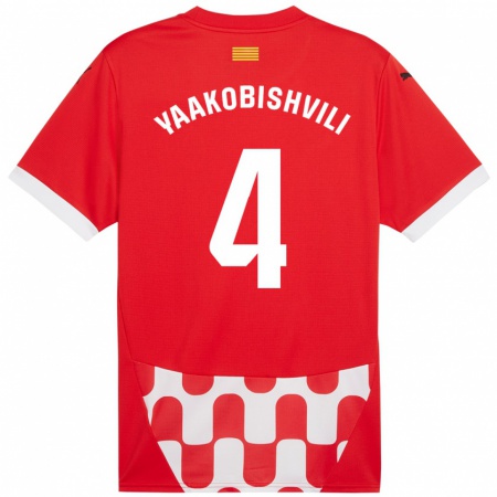 Kandiny Dames Antal Yaakobishvili #4 Rood Wit Thuisshirt Thuistenue 2024/25 T-Shirt