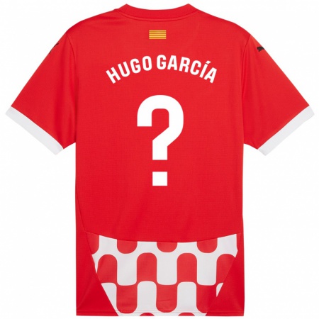 Kandiny Dames Hugo García #0 Rood Wit Thuisshirt Thuistenue 2024/25 T-Shirt