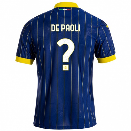 Kandiny Dames Mirko De Paoli #0 Blauw Geel Thuisshirt Thuistenue 2024/25 T-Shirt