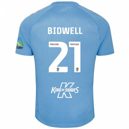 Kandiny Kobiety Jake Bidwell #21 Niebieski Biały Domowa Koszulka 2024/25 Koszulki Klubowe