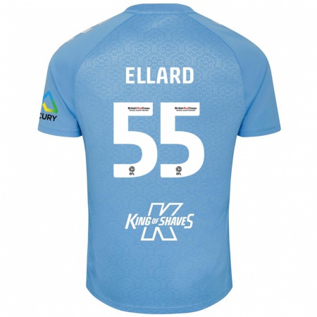 Kandiny Dames Aston Ellard #55 Blauw Wit Thuisshirt Thuistenue 2024/25 T-Shirt