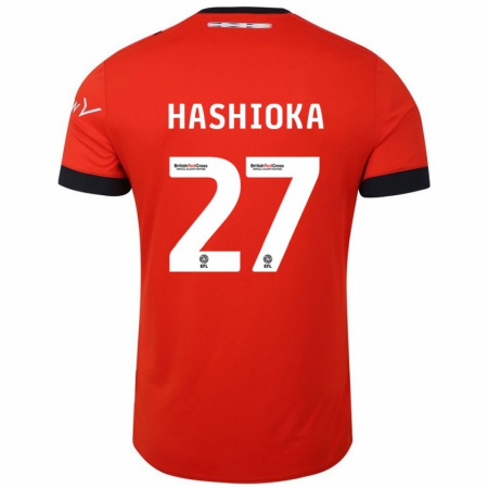 Kandiny Dames Daiki Hashioka #27 Oranje Zwart Thuisshirt Thuistenue 2024/25 T-Shirt