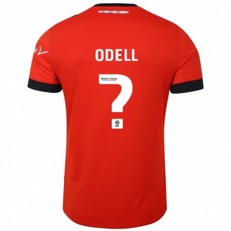 Kandiny Dames Josh Odell #0 Oranje Zwart Thuisshirt Thuistenue 2024/25 T-Shirt