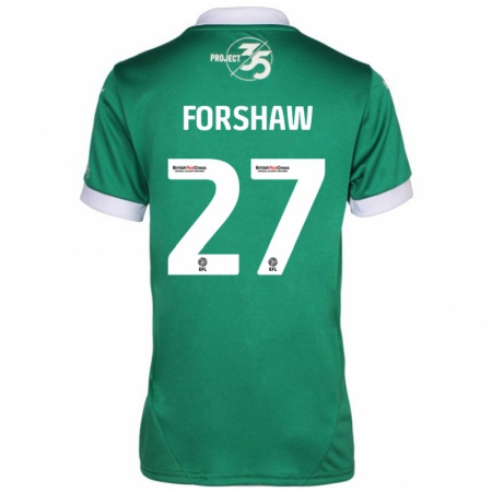 Kandiny Dames Adam Forshaw #27 Groen Wit Thuisshirt Thuistenue 2024/25 T-Shirt