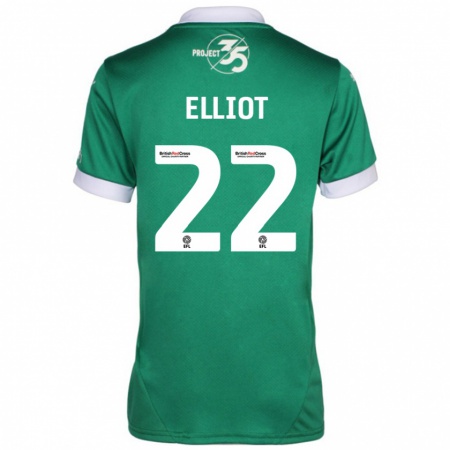 Kandiny Dames Emily Elliot #22 Groen Wit Thuisshirt Thuistenue 2024/25 T-Shirt