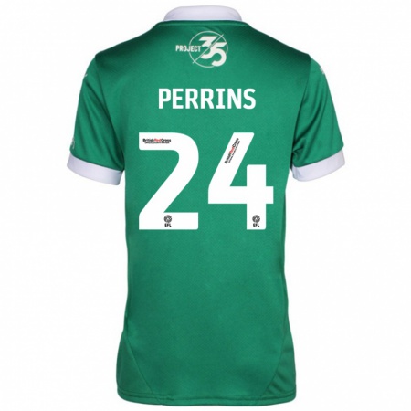 Kandiny Dames Grace Perrins #24 Groen Wit Thuisshirt Thuistenue 2024/25 T-Shirt