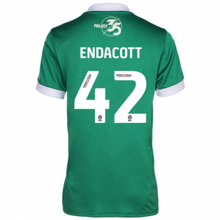 Kandiny Dames Jack Endacott #42 Groen Wit Thuisshirt Thuistenue 2024/25 T-Shirt