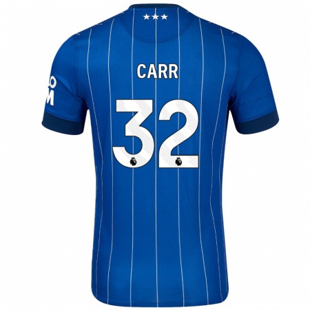 Kandiny Dames Ryan Carr #32 Marineblauw Thuisshirt Thuistenue 2024/25 T-Shirt