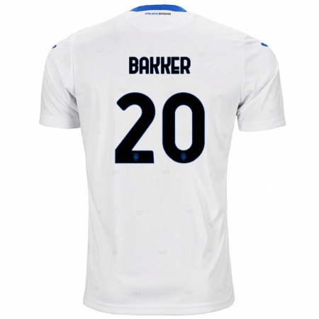 Kandiny Dames Mitchel Bakker #20 Wit Uitshirt Uittenue 2024/25 T-Shirt