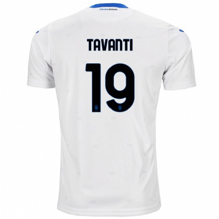 Kandiny Dames Mattia Tavanti #19 Wit Uitshirt Uittenue 2024/25 T-Shirt