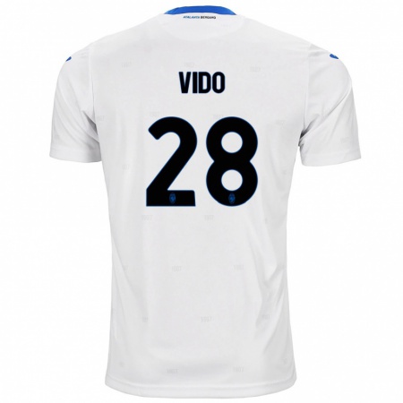 Kandiny Dames Luca Vido #28 Wit Uitshirt Uittenue 2024/25 T-Shirt