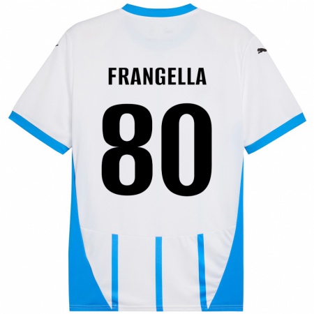 Kandiny Dames Christian Frangella #80 Wit Blauw Uitshirt Uittenue 2024/25 T-Shirt