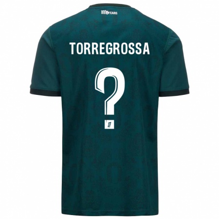 Kandiny Mujer Camiseta Hugo Torregrossa #0 Verde Oscuro 2ª Equipación 2024/25 La Camisa