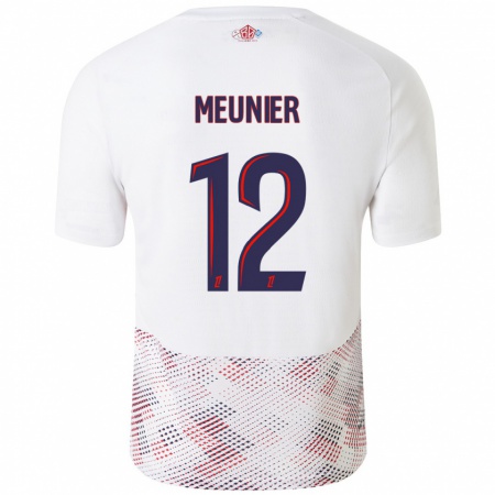 Kandiny Dames Thomas Meunier #12 Wit Koningsblauw Uitshirt Uittenue 2024/25 T-Shirt