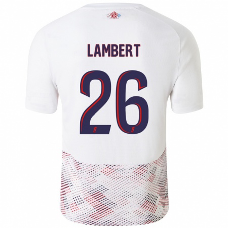 Kandiny Dames Anaïs Lambert #26 Wit Koningsblauw Uitshirt Uittenue 2024/25 T-Shirt